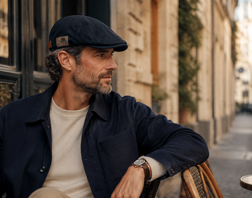 Père élégant portant la casquette profil bas Kyawu noire
